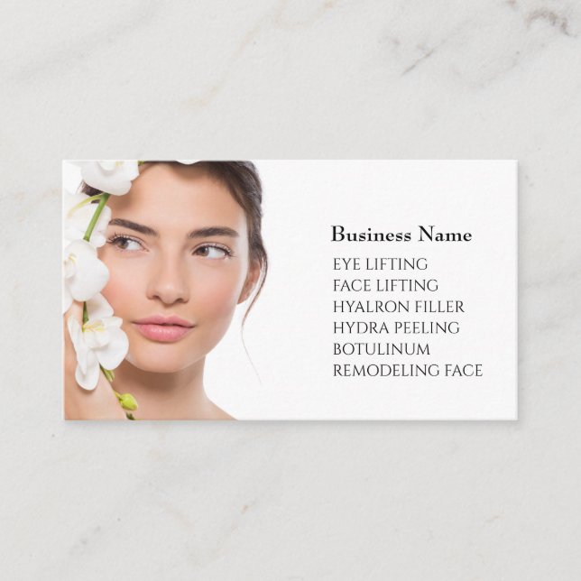 Skincare & Beauty Salon Visitenkarte  (Vorderseite)