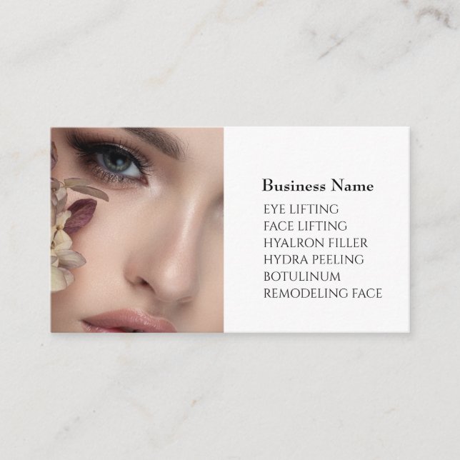 Skincare & Beauty Salon Visitenkarte  (Vorderseite)