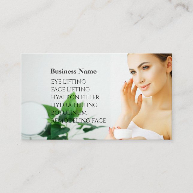 Skincare & Beauty Salon Visitenkarte  (Vorderseite)