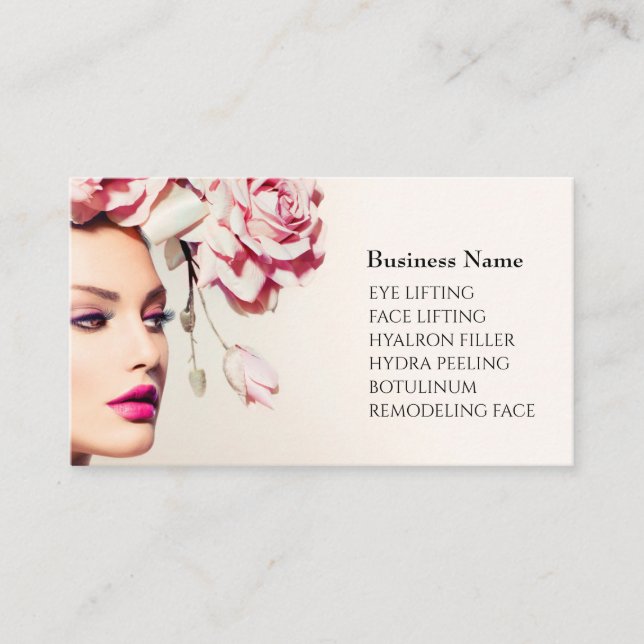 Skincare & Beauty Salon Visitenkarte  (Vorderseite)
