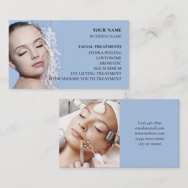 Skincare & Beauty Salon Visitenkarte (Vorne/Hinten)