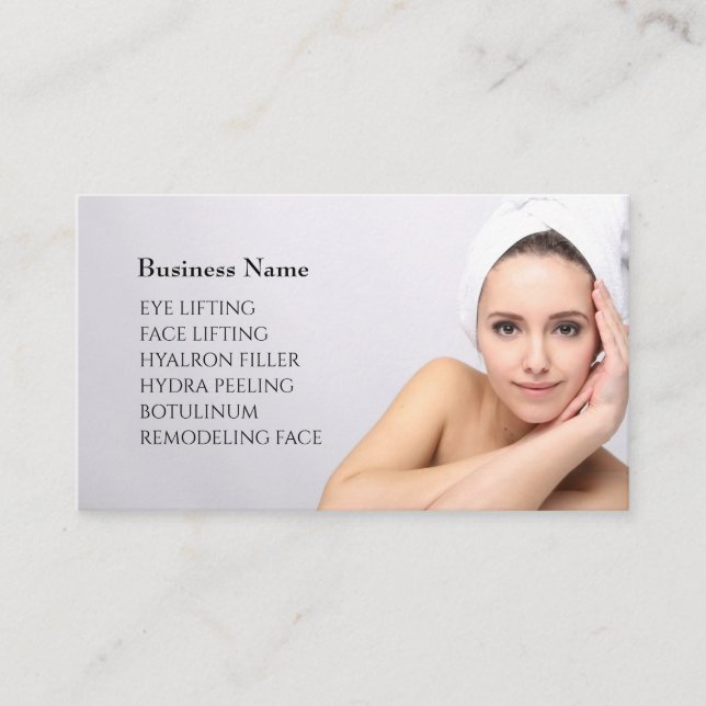 Skincare & Beauty Salon Visitenkarte  (Vorderseite)