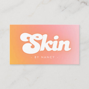 Skincare Groovy Retro Peach Visitenkarte