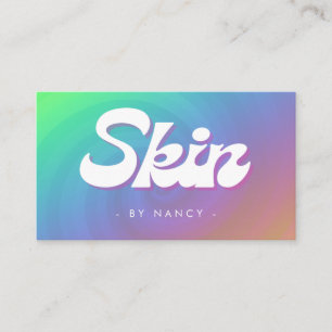 Skincare Groovy Retro Rainbow Swirl Visitenkarte
