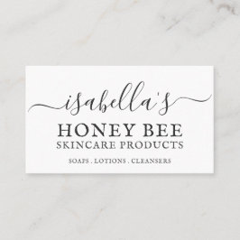 Skincare Handschrift Skriptschrift Skincare Visitenkarte