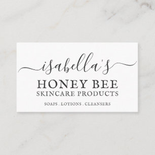 Skincare Handschrift Skriptschrift Skincare Visitenkarte