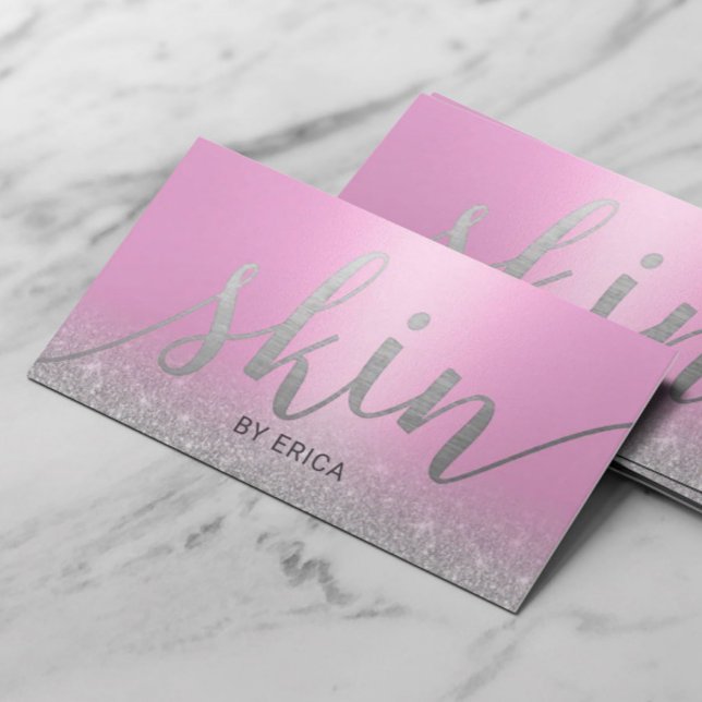 Skincare Salon Wellness-Center Esthetician Moderne Visitenkarte (Von Creator hochgeladen)