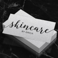 Skincare Typografie Elegant Esthetician Silver