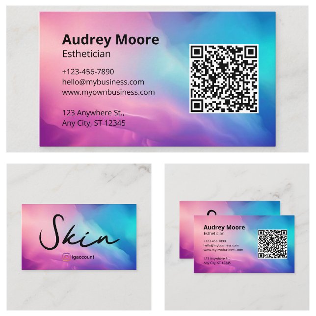 Skincare und Makeup Esthetician Visitenkarte (Skincare and Makeup Esthetician Business Card
)