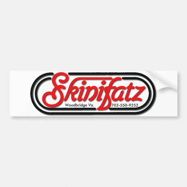 skinifatz, Woodbridge VA., 703-550-9252 Autoaufkleber (Vorne)