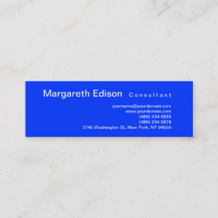 Skinny Beruflich Blue Business Card Mini Visitenkarte
