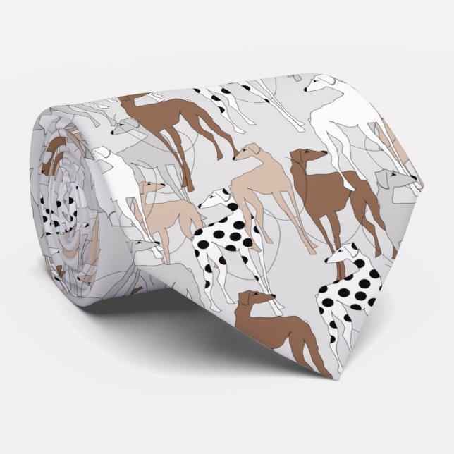 Skinny Dogs Light Grey Neck Tie Krawatte (Gerollt)