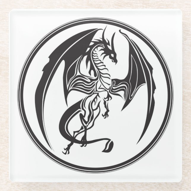 Skinny Drachen... Glasuntersetzer (Vorderseite)