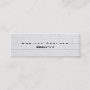 Skinny Einzigartig Moderne Graumauer Minimalistisc Mini Visitenkarte