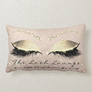 Skinny Gold Glitzer Pink Makeup Augen Lashes Beaut Lendenkissen
