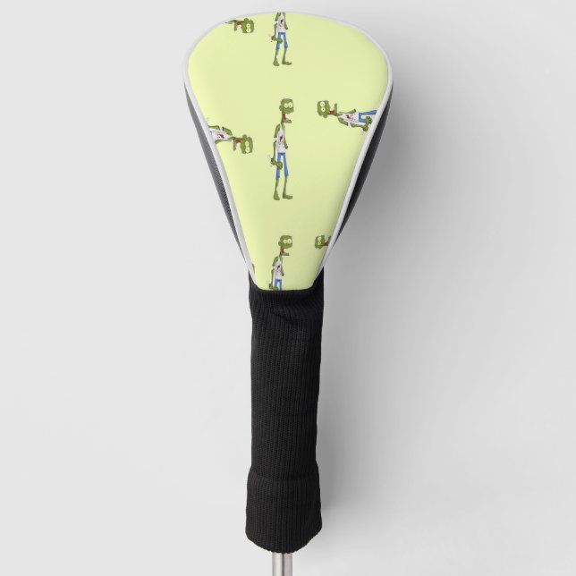Skinny green zombie golf headcover (Vorderseite)