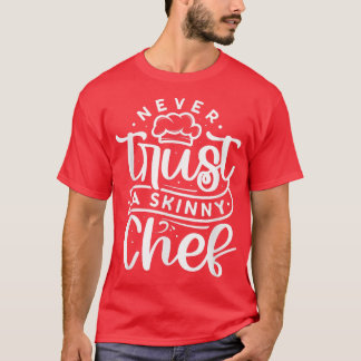 Skinny Koch Geschenk für Fat Man Koch Kochen T-Shirt