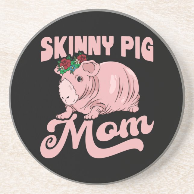 Skinny Pig Mama Getränkeuntersetzer (Vorne)
