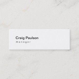 Skinny Schwarz-weiß Manager Business Card Mini Visitenkarte