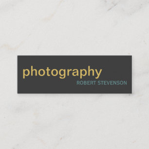 Skinny Slim Plain Photographie Carte de visite gri