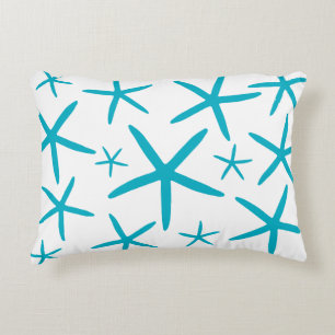 Skinny Starfish Karibik Blau Zierkissen