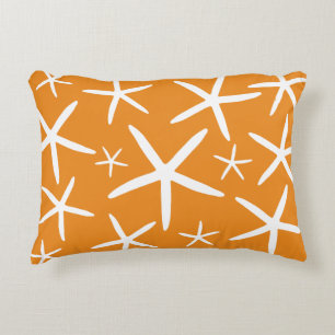 Skinny Starfish   Tropenorange Zierkissen