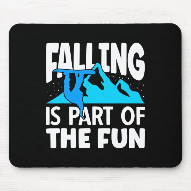 Skiort Falling ist Teil des Fun Snowboardens Mousepad (Vorne)