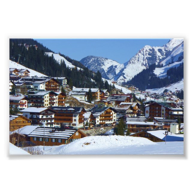 Skiort Lech in Österreich in Vorarlberg Fotodruck (Vorne)