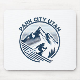 Skiort Park City Utah Winterskifahren Mousepad