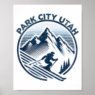 Skiort Park City Utah Wintersport Skifahren Poster