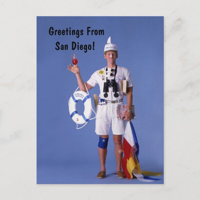 Skip Sayles™_Greetings From San Diego Postkarte (Vorderseite)