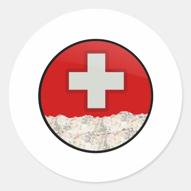 Skipatrol Runder Aufkleber (Vorderseite)