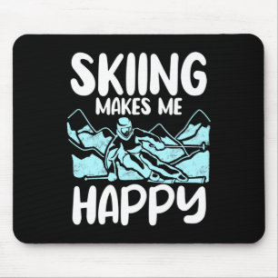 Skipiste Alpin Skipass Skifahren Skifahren Mousepad