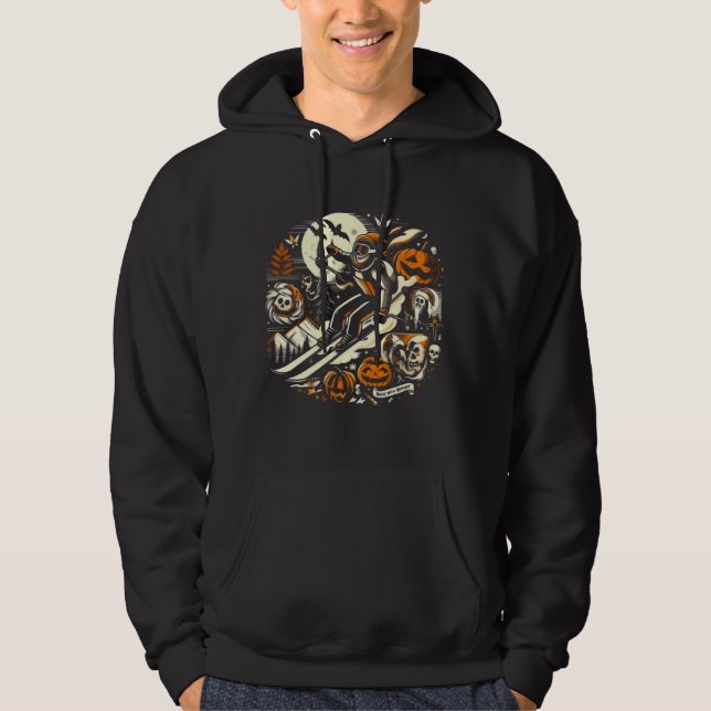 Skipiste mit halloween hoodie (Vorderseite)
