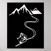 Skipisten Berge Skifahrer Wintersport