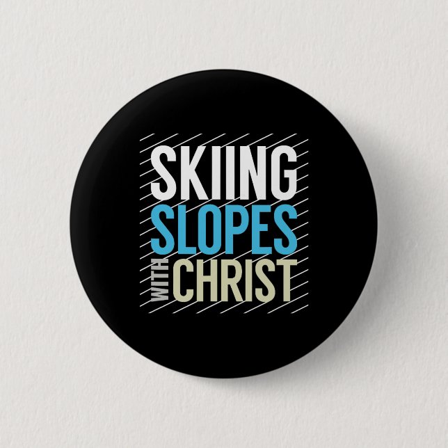 Skipisten mit Jesus Button (Vorderseite)