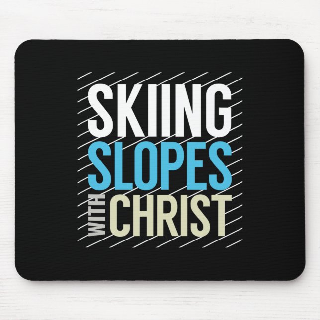 Skipisten mit Jesus Mousepad (Vorne)