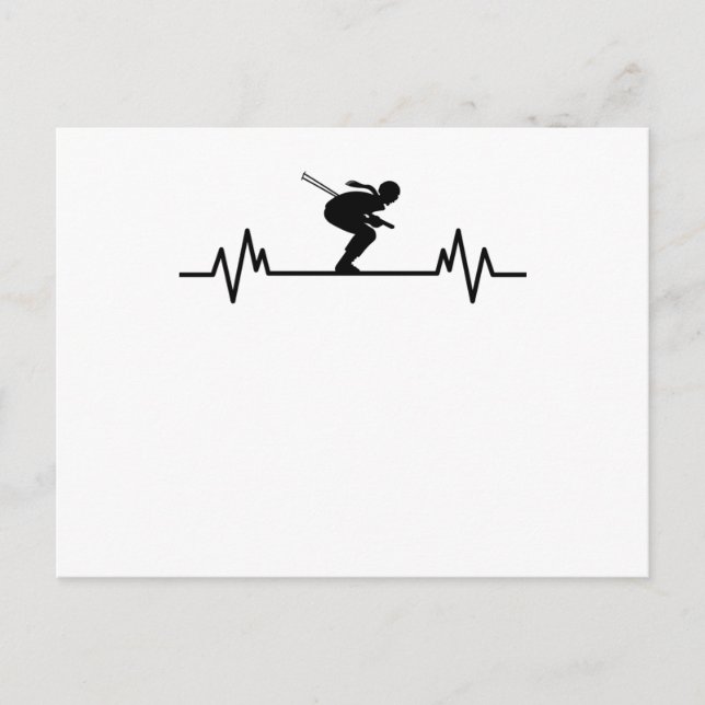 Skipisten Skigebiet Skipass Geschenk Postkarte (Vorderseite)