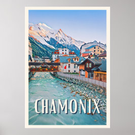 Skiplakat Chamonix Poster
