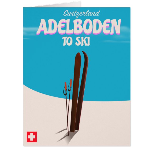Skiposter Adelboden Schweiz (Vorderseite)