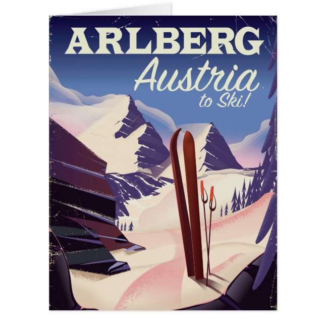 Skiposter Arlberg Austria (Vorderseite)