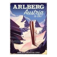 Skiposter Arlberg Austria