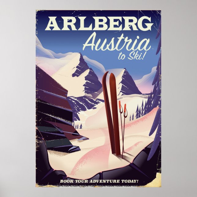 Skiposter Arlberg Austria Poster (Vorne)