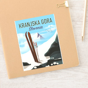 Skiposter Kranjska Gora Slovenien Aufkleber