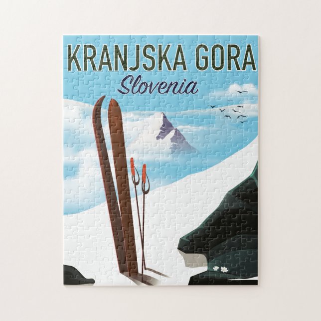 Skiposter Kranjska Gora Slovenije (Vertikal)