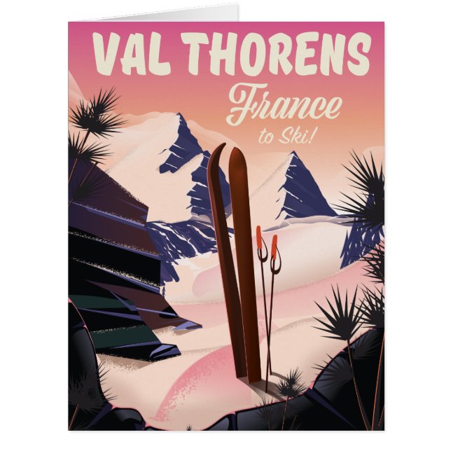 Skiposter Val Thorens, Frankreich (Vorderseite)