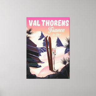 Skiposter Val Thorens, Frankreich Leinwanddruck