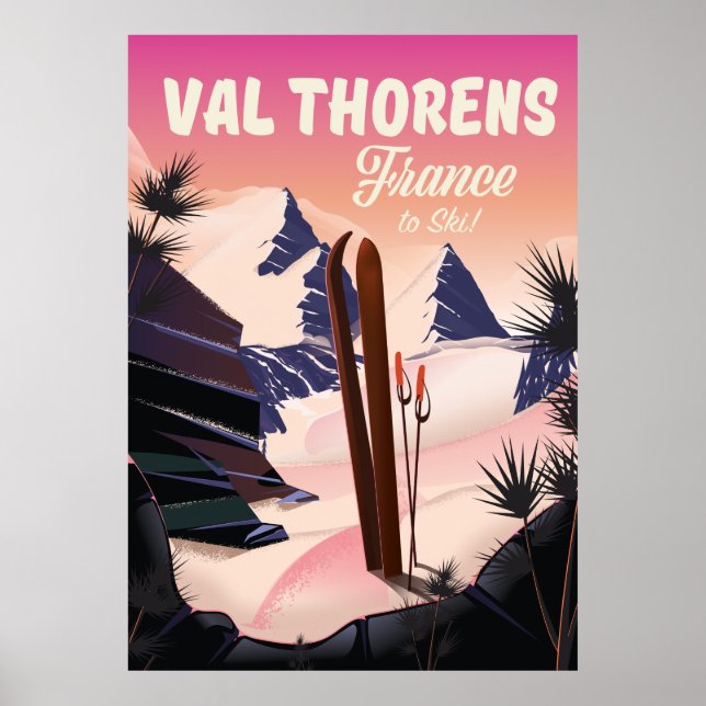Skiposter Val Thorens, Frankreich Poster (Vorne)