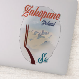 Skiposter Zakopane Polen Aufkleber