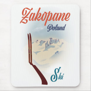 Skiposter Zakopane Polen Mousepad